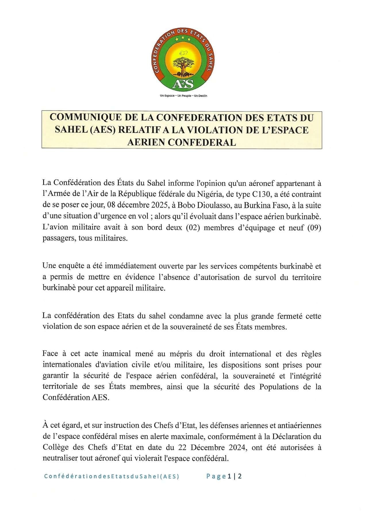 AES espace aerien confederal