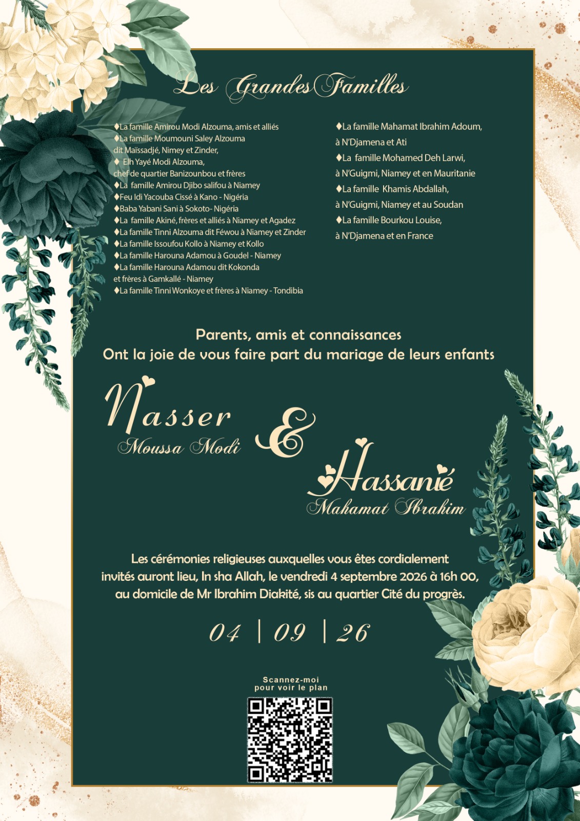 mariage nasser moussa modi et hassanie mahamat ibrahim