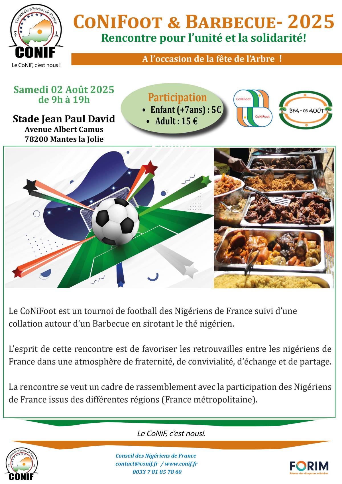 conifoot barbecue 2025 une rencontre festive pour lunite et la solidarite nigerienne en france 02