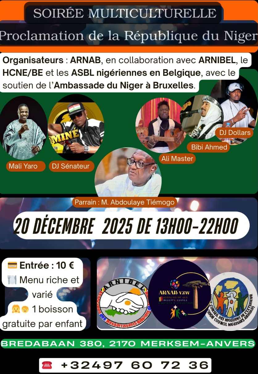 diaspora nigerienne en belgique mobilisation patriotique le 20 decembre 2025 pour celebrer la proclamation de la republique du niger a anvers 2